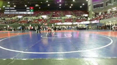 90 lbs Cons. Round 3 - Chris Tezak, Lockwood Wrestling Club vs Colby Yorges, Torrington Wrestling Club