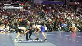 1A-126 lbs 1st Place Match - Hayden Schwab, Don Bosco vs Max Millage, Earlham