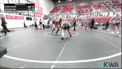 155 lbs Rr Rnd 5 - Jaxon Colvin, Midwest City Bombers Youth Wrestling Club vs Braylon Hey, Standfast