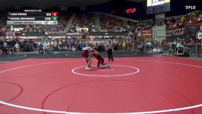 165 lbs Champ. Round 1 - Dodge Browning, Osawatomie Hs vs Luke Kerns, Buhler Hs