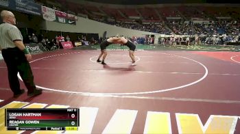 5A-215 lbs Champ. Round 1 - Logan Hartman, Bend vs Reagan Gowen, Crater