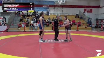 160 lbs Cons. Semi - Sabrina Stewart, Simpson University (CA) vs Hailey Sutton, University Of Providence