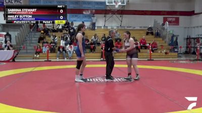160 lbs Cons. Semi - Sabrina Stewart, Simpson University (CA) vs Hailey Sutton, University Of Providence