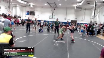 125 lbs Round 3 - Penelope Hall-Philbrick, White Knoll Youth Wrestling vs Zayne Simmons, Summerville Takedown Club