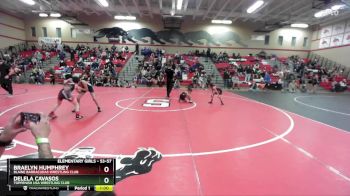 53-57 lbs Round 2 - Delela Cavasos, Toppenish USA Wrestling Club vs Braelyn Humphrey, Blaine Barracudas Wrestling Club