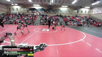 53-57 lbs Round 2 - Delela Cavasos, Toppenish USA Wrestling Club vs Braelyn Humphrey, Blaine Barracudas Wrestling Club