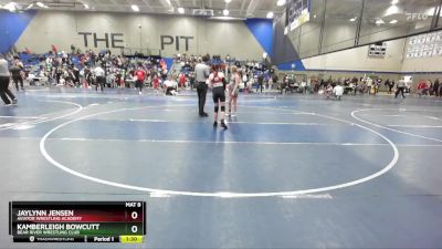 90 lbs Quarterfinal - Jaylynn Jensen, AVIATOR WRESTLING ACADEMY vs Kamberleigh Bowcutt, Bear River Wrestling Club