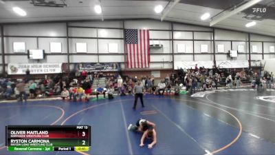 75+ Semifinal - Oliver Maitland, Northside Wrestling Club vs Ryston Carmona, Payson Lions Wrestling Club