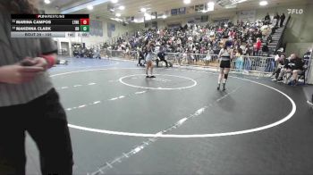 105 lbs Champ. Round 1 - Marina Campos, Littlerock vs Makenna Clark, Diamond Ranch