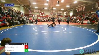 40 lbs Quarterfinal - Cayden Robertson, Wagoner Takedown Club vs Genesis Byrne, Miami