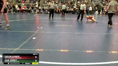 125 lbs Cons. Round 3 - Caylor Schrick, Greater Heights Wrestling vs Zane Wesely, Wahoo Wrestling Club