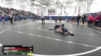 130 lbs Cons. Semi - Abigail Cordero, Cerritos vs Sabrina Felix, Downey