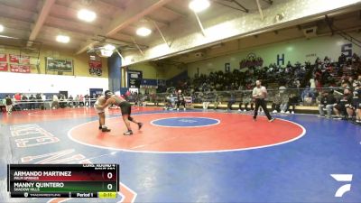 285 lbs Cons. Round 4 - Armando Martinez, Palm Springs vs Manny Quintero, Shadow Hills