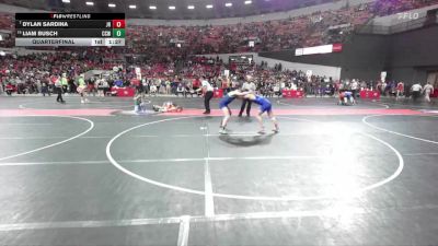 145 lbs Quarterfinal - Dylan Sardina, Jr Huskies vs Liam Busch, Cuba City Wrestling