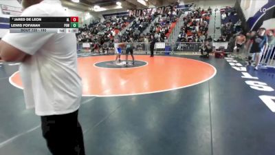 190 lbs Quarterfinal - Jared De Leon, Alta Loma vs Lewis Fofanah, Poway