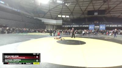 67 lbs Cons. Round 4 - Nathan Crippen, Forks Wrestling Club vs Micah Nelson, Orting Jr. Cardinals Wrestling