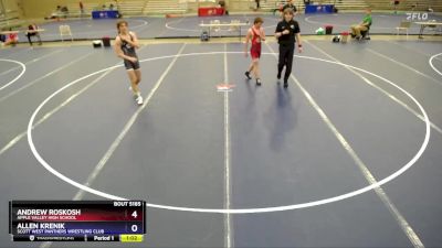 132 lbs 5th Place Match - Andrew Roskosh, Apple Valley High School vs Allen Krenik, Scott West Panthers Wrestling Club