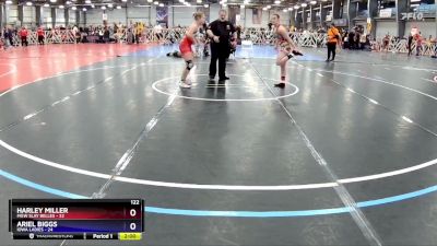 122 lbs Rd# 2 -10:15am Friday - Harley Miller, MGW Slay Belles vs Ariel Biggs, Iowa Ladies