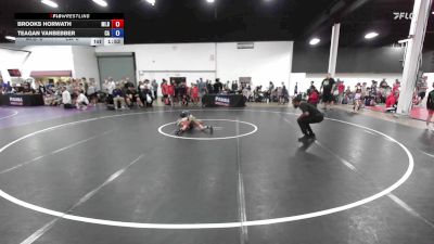 75 lbs Brooks Horwath, Michigan Blue vs Teagan VanBebber, California