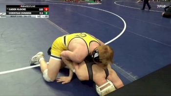 2A-175 lbs Champ. Round 2 - Christian Dunning, Clear Lake vs Caden Klocke, Carroll