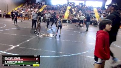 76 lbs Round 1 - Christopher Cook, Peach Grapplers vs Grayson Joiner, The Storm Wrestling Center