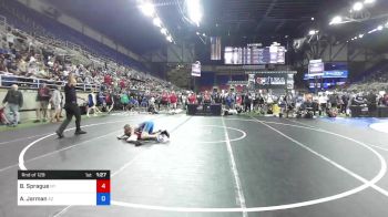 100 lbs Rnd Of 128 - Brennan Sprague, New York vs Adden Jarman, Arizona