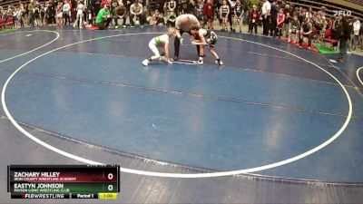 61 lbs Champ. Round 1 - Zachary Hilley, Iron County Wrestling Academy vs Eastyn Johnson, Payson Lions Wrestling Club
