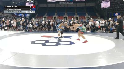 190 lbs Champ. Rd Of 16 - Eli Leonard, Wisconsin vs Nicholas Singer, Pennsylvania