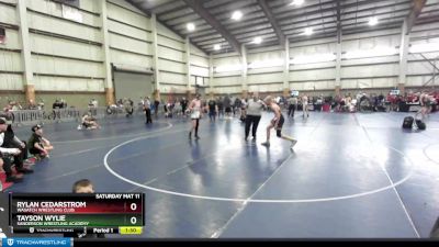 142 lbs Quarterfinal - Rylan Cedarstrom, Wasatch Wrestling Club vs Tayson Wylie, Sanderson Wrestling Academy