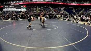 4A 150 lbs 1st Place Match - Jackson Rowling, William Amos Hough High School vs Elliott Gould, Davie