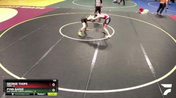 115 lbs Placement (4 Team) - Fynn Bakke, UNC (United North Central) vs George Toops, Pierz