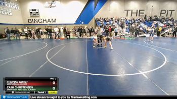 92 lbs Champ. Round 1 - Thomas Gorst, West Jordan Jaguars vs Cash Christensen, Sanderson Wrestling Academy