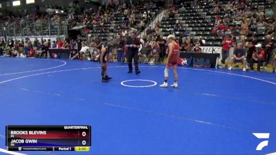 78 lbs Quarterfinal - Brooks Blevins, KS vs Jacob Gwin, OK