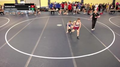 100 lbs Cons. Round 3 - Damian Diaz, MN vs Caden Farrell, WI