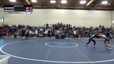 110 lbs Champ. Round 1 - Leilah Patel, Menlo College vs Zoe Brewer, Southwestern Oregon Community College