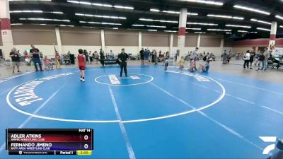 86 lbs Quarterfinal - Adler Atkins, Amped Wrestling Club vs Fernando Jimeno, Katy Area Wrestling Club