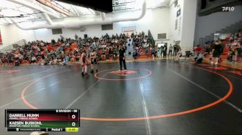 98 lbs Cons. Round 1 - Darrell Mumm, Powell Middle School vs Kaesen Buskohl, Riverton Middle School