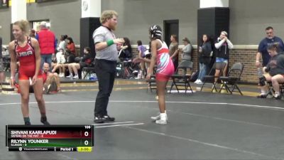 106 lbs Round 6 (16 Team) - Rilynn Younker, Illinois vs Shivani Kaarlapudi, Sisters On The Mat