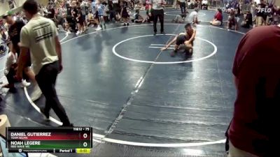 75 lbs Quarterfinal - Noah Legere, RED WAVE WC vs Daniel Gutierrez, Team Selma