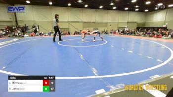 58 lbs Semifinal - Spencer Mattson, Funky Singlets vs Ryzen Johns, Oklahoma Elite 9U