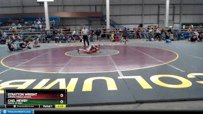100 lbs Cons. Round 3 - Cael Newby, Grace Jr High vs Stratton Wright, Jerome Middle School