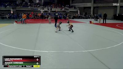 45 lbs Placement (4 Team) - Hudson Sorensen, K-M vs Liam Mathiowetz, Wabasso