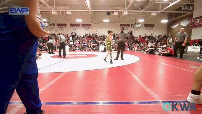 61 lbs Quarterfinal - Colson Beckley, Team Tulsa Wrestling Club vs Elijah Matlock, Sallisaw Takedown Club