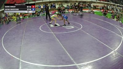 65 lbs Sadie Sweat, Montana 14U Girls vs Jayna Whitford, Utah 14U Girls