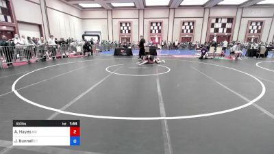 100 lbs Round Of 16 - Austin Hayes, Md vs Justin Bunnell, Ct