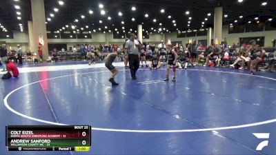 75 lbs Round 7 (8 Team) - Colt Eizel, North Desoto Wrestling Academy vs Andrew Sanford, Williamson County WC