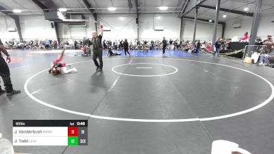 90 lbs Final - Jeremiah Vanderbush, Morris Fitness Wrestling Club - (B) vs Jaxon Todd, Level Up Wrestling Center - (A)