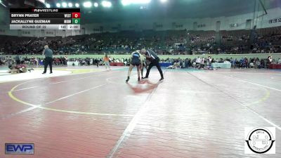 128 lbs Round Of 32 - Brynn Prater, Westmoore Wresting vs Jackallyne Guzman, Midwest City JH