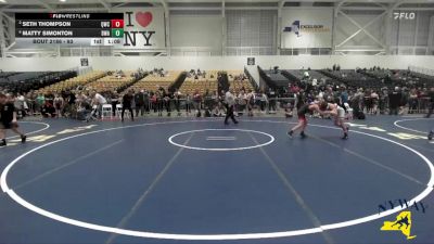 93 lbs 1st Place Match - Matty Simonton, B2 Wrestling Academy vs Seth Thompson, Quaker Wrestling Club