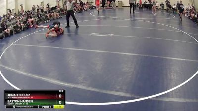 125 lbs Round 3 (6 Team) - Easton Hansen, North Dakota 1 vs Jonah Schulz, Wyoming Renegades